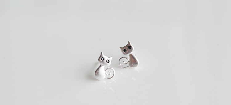 Boucles-d-oreilles-en-argent-Sterling-pour-femmes-bijoux-en-forme-de-chat-mignon-VES6050