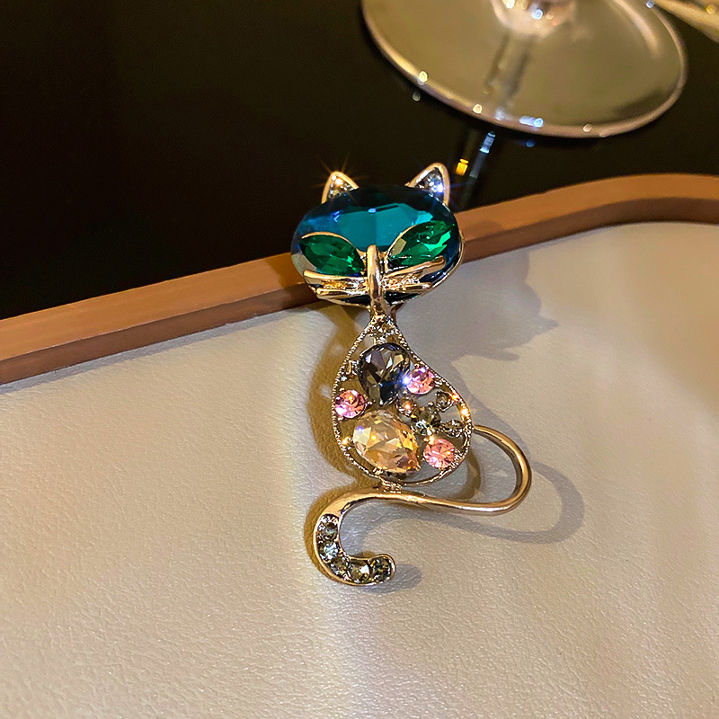 Ajojewelry-broche-chat-en-cristal-bleu-pour-Femme-bijoux-Style-cor-en-en-forme-d-animal