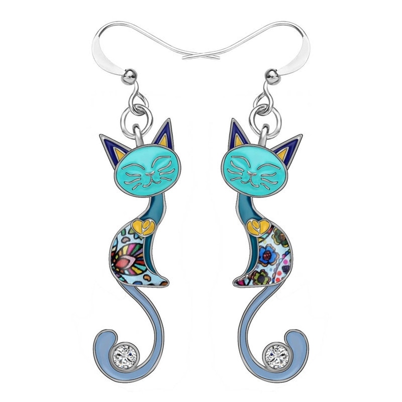 Boucles-d-oreilles-oiseau-en-cristal-brillant-pour-dames-en-acier-inoxydable-chat-bijoux-accessoires-cadeaux