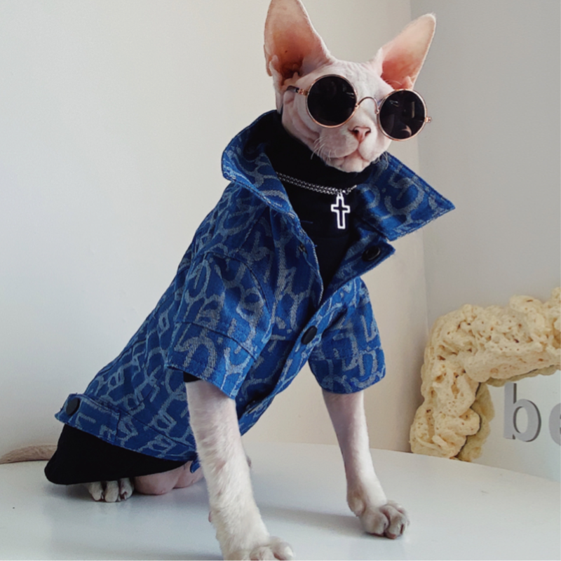 Sphynx-manteau-de-Cowboy-sans-poils-pour-chat-joli-manteau-en-Denim-la-mode-animal-de