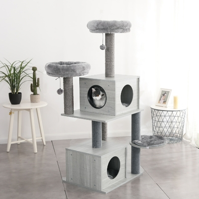 Jouet-de-poteau-de-griffoir-de-maison-de-Condo-de-tour-d-arbre-de-chat-d