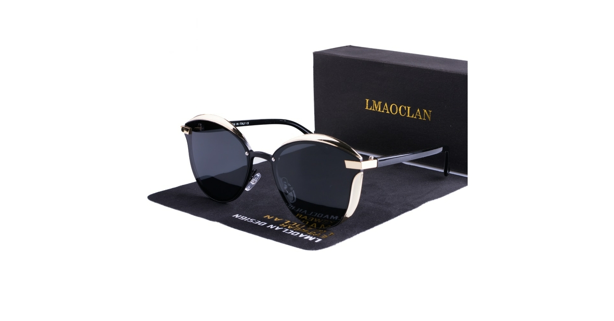 Lunettes de soleil polarisées de luxe Lunettes oeil de chat au