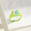 Bague-de-monstre-vert-pour-femmes-deux-couleurs-yeux-de-chat-ouvert-Couple-accessoires-de-doigt