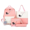 4-ensembles-pcs-femme-sac-dos-pour-ordinateur-portable-rubans-cole-sacs-dos-mignon-chat-cartable