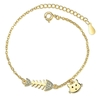 ANENJERY-mode-mignon-chat-ar-te-de-poisson-lien-cha-ne-Bracelet-couleur-argent-Animal-cubique