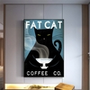 Mur-Art-Rerto-gros-chat-noir-chats-affiches-et-impressions-d-coration-murale-toile-photos-pour