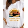 T-shirt-manches-courtes-femme-estival-et-la-mode-avec-image-de-chat-Animal-de-compagnie
