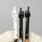 Stylo-gel-motif-de-chat-noir-et-blanc-mignon-stylo-d-criture-et-de-signature-encre