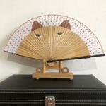 Chats-Design-pliant-ventilateur-gland-danse-pliant-main-ventilateur-artisanat-cadeau-Original-en-bois-main-fleur