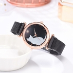 5-pi-ces-ensemble-femmes-montres-or-Rose-Bracelet-ensemble-motif-chat-noir-aimant-montre-dames