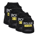 Costume-de-Police-Cosplay-v-tements-pour-chiens-Gilet-noir-lastique-pour-chiot-T-Shirt-accessoires