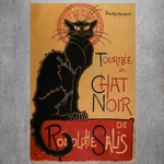 Chat-Noir-Chat-Vintage-toile-Art-impression-peinture-affiche-photo-murale-pour-salon-maison-d-corative