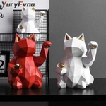 YuryFvna-g-om-trique-Animal-Statue-chat-chanceux-Figurine-collectionner-Feng-Shui-carri-re-r-ussie