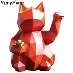 YuryFvna-g-om-trique-Animal-Statue-chat-chanceux-Figurine-collectionner-Feng-Shui-carri-re-r-ussie