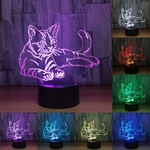 Color-mignon-chats-3D-Illusion-bureau-ornement-d-cor-lampe-acrylique-interrupteur-tactile-LED-veilleuse-Transparent