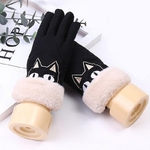 Gants-d-hiver-chauds-pour-femmes-cran-tactile-Mitaines-mignonnes-de-chat-de-dessin-anim-Plus