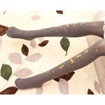 Nuit-toil-e-jouant-au-chat-collants-Lolita-imprim-s-doux-collants-motifs-estampill-s-or