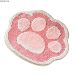 Tapis-de-bain-d-absorption-d-eau-imprim-par-patte-de-chat-de-bande-dessin-e