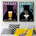 Mur-Art-Rerto-gros-chat-noir-chats-affiches-et-impressions-d-coration-murale-toile-photos-pour