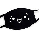 Noir-unisexe-dessin-anim-chat-dr-le-Expression-masque-facial-coton-respirant-bouche-masque-Anti-poussi