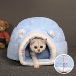 Hoopet-2-en-1-animal-de-compagnie-chat-Igloo-maison-chat-chiot-couverture-lit-chaud-grotte