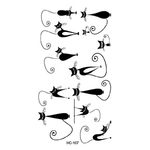 Papier-de-tatouage-temporaire-imperm-able-autocollant-joli-chat-noir-design-HC1167-produits-sexuels-pour-hommes