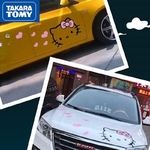 TAKARA-TOMY-autocollant-mignon-de-voiture-avec-dessin-anim-Hello-Kitty-couverture-de-t-te-de