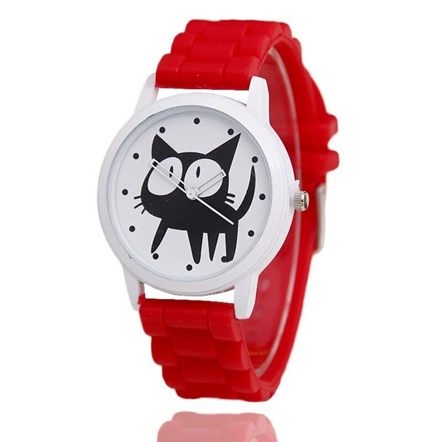 Montre sport femme motif chat - Montres/Montre sport femme motif