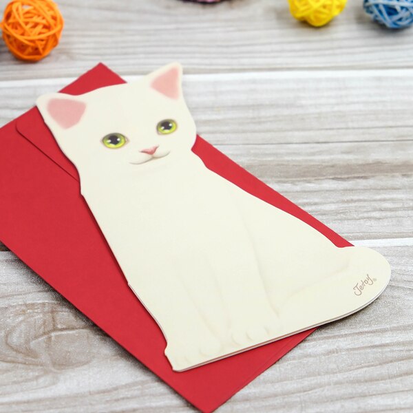Lot De 24 Papiers à Lettres + 12 Enveloppes Motifs Chats - Lignés, Couleur Chaude, Pour Correspondance