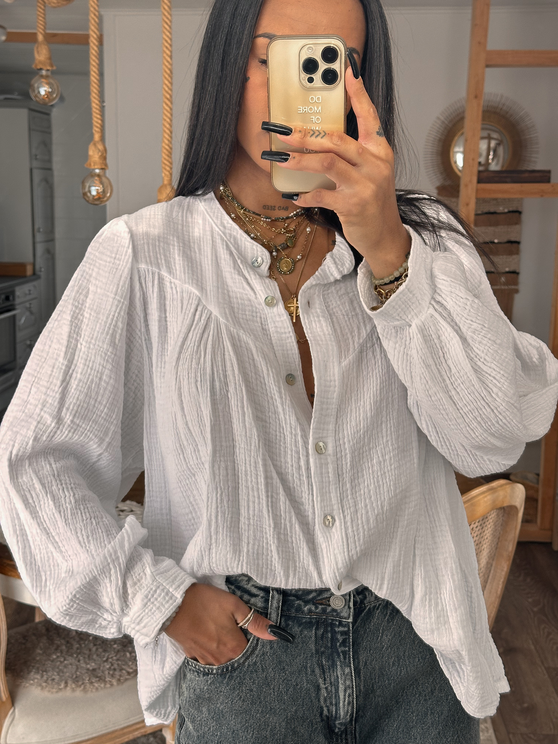 Chemise coton gazé Élégance et confort en toutes occasions