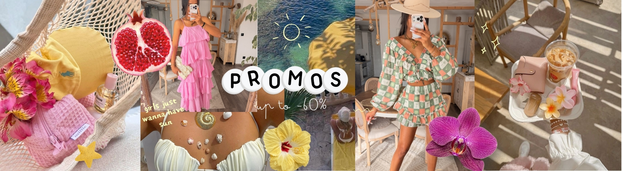 pink yellow and blue collage summer your story