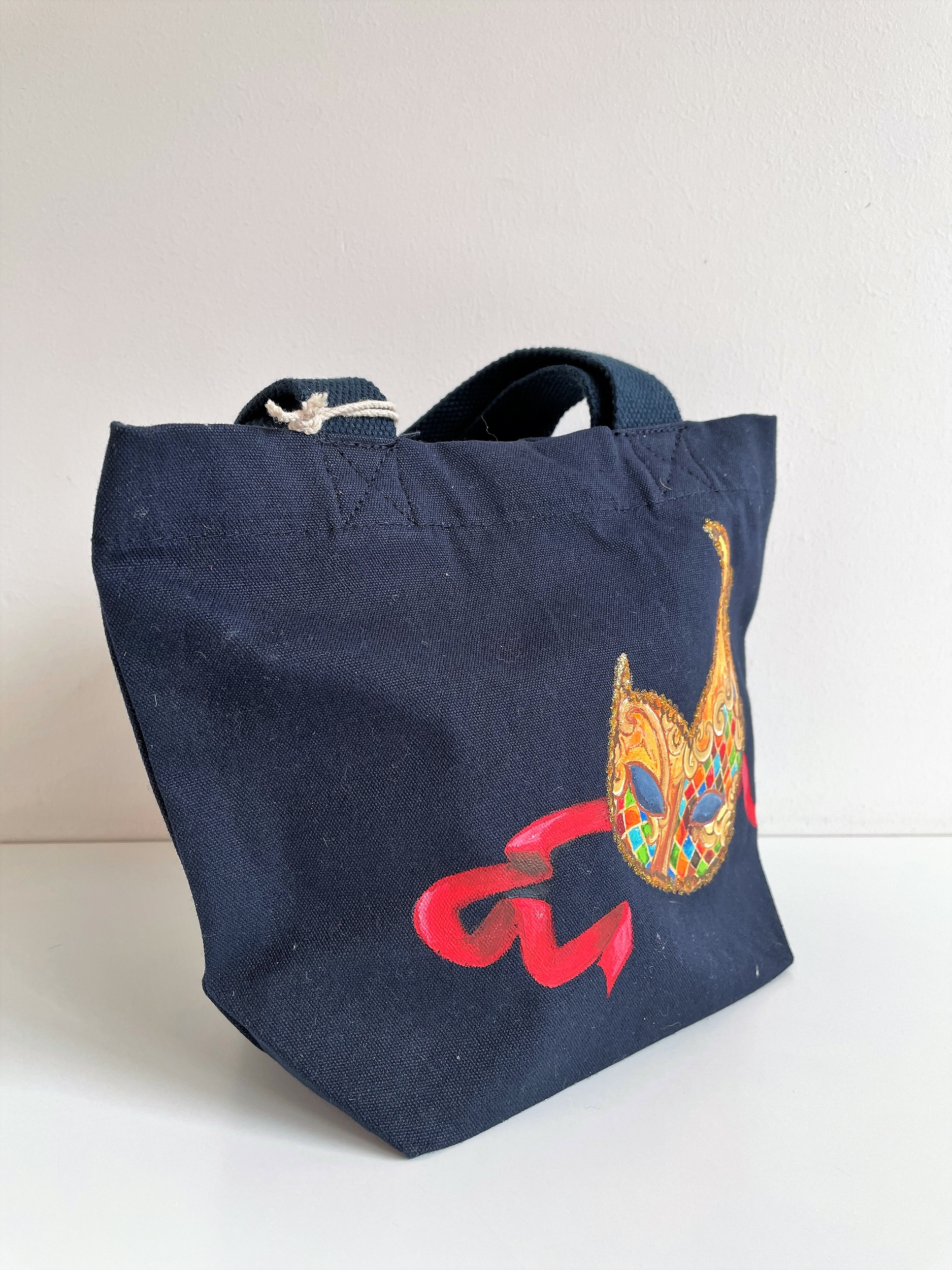 sac coton bleu masque venise (4)