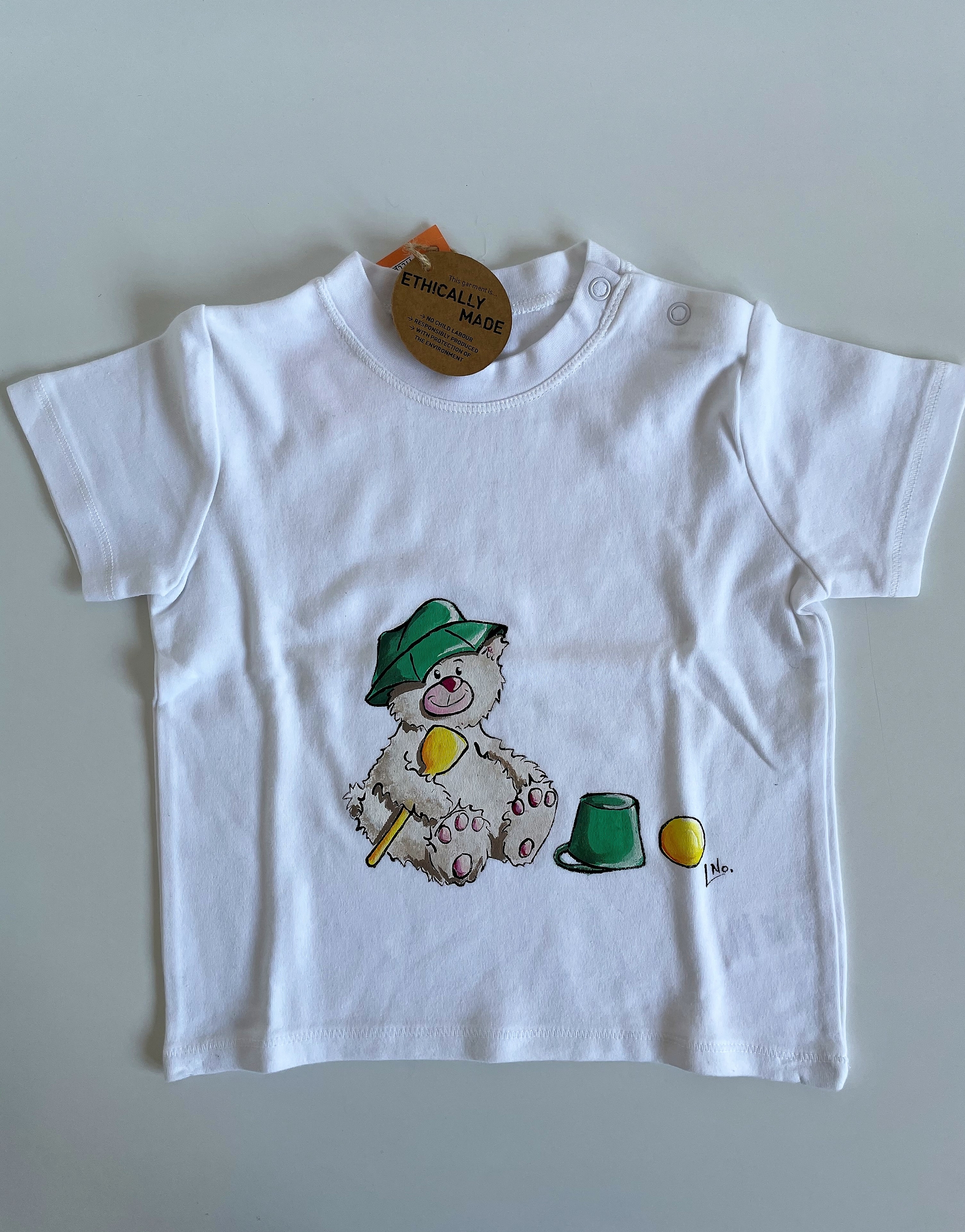 T-shirt Baby Teddy blanc