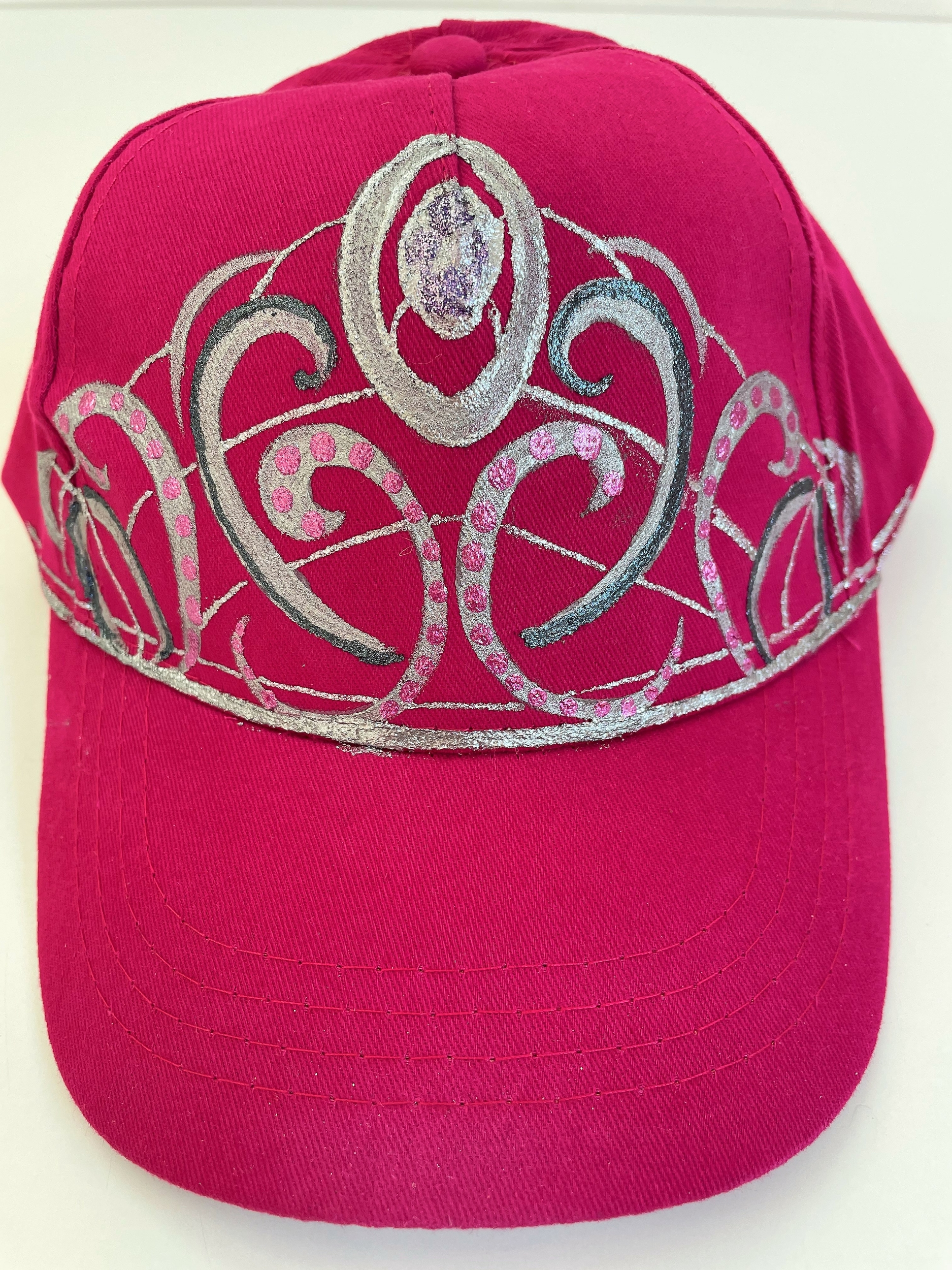 casquette rose enfant couronne (7)