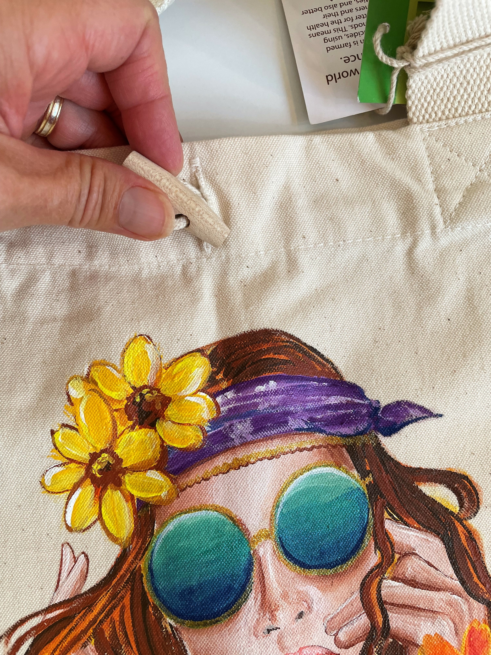 Sac coton XL hippie style (2)