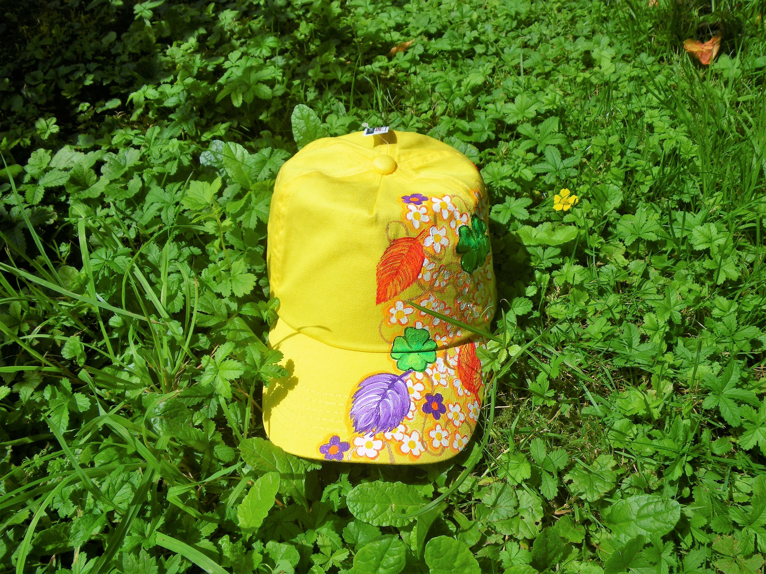 casquette-enfant -jaune-fleurs (5)