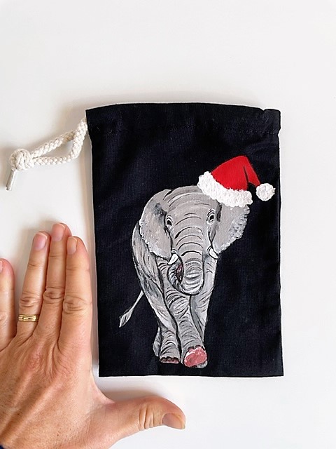 Pochon ma jungle de Noël, l\'éléphant!