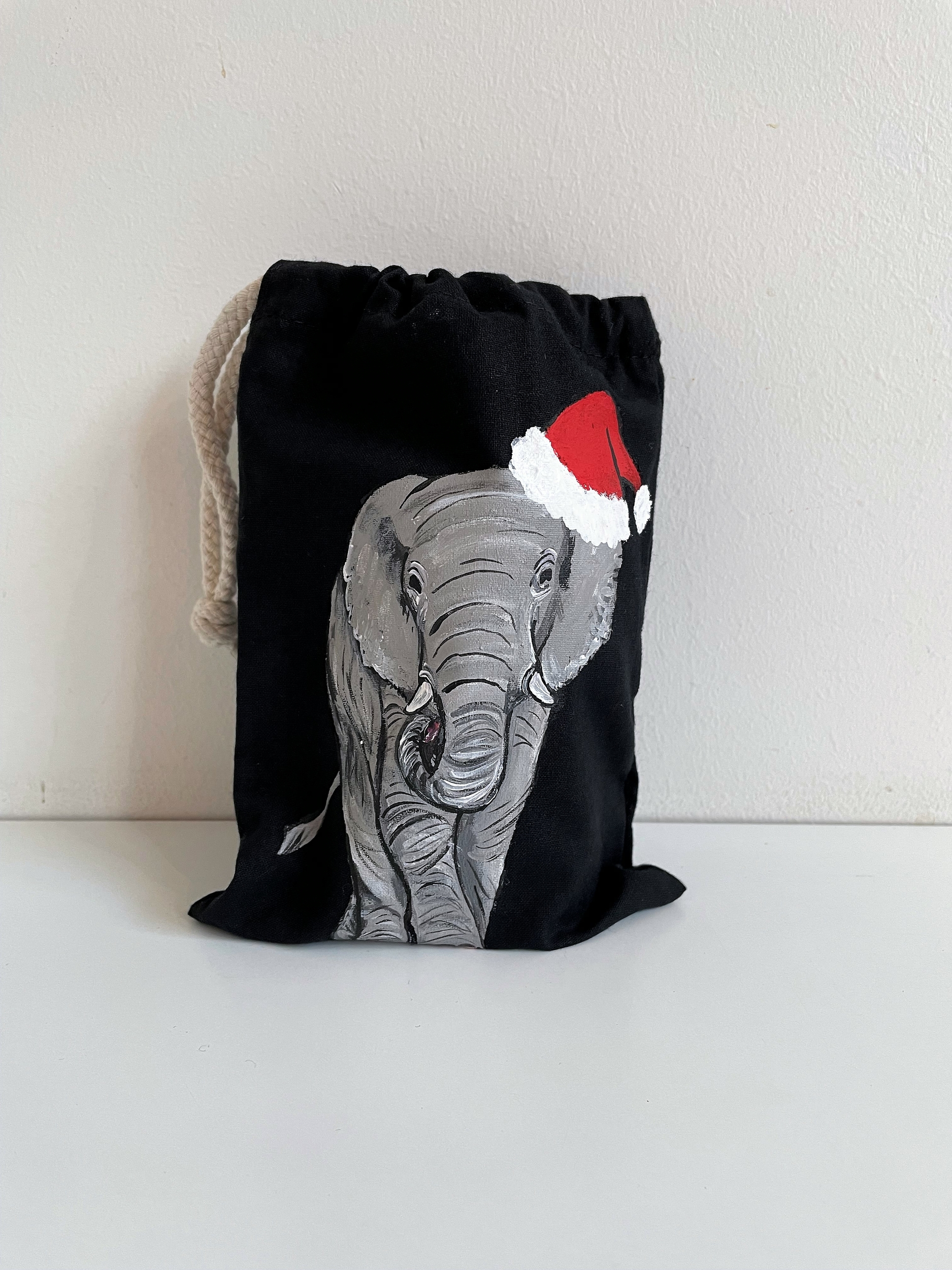 pochon noir éléphant de Noël (8)