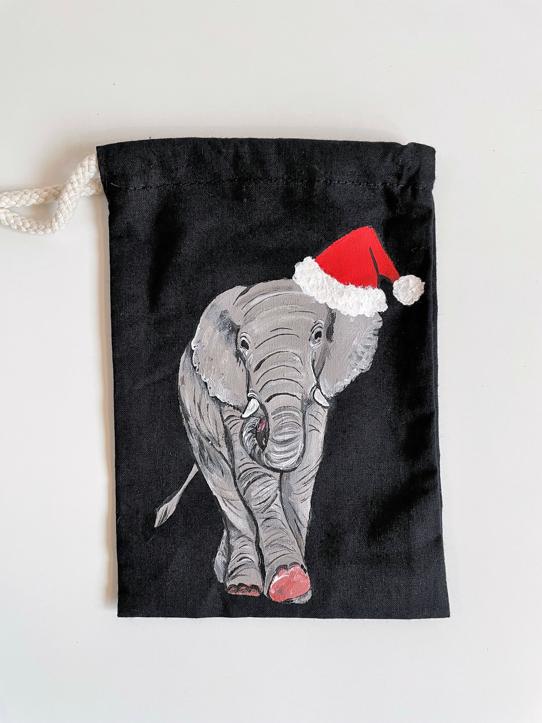 pochon noir éléphant de Noël (2)