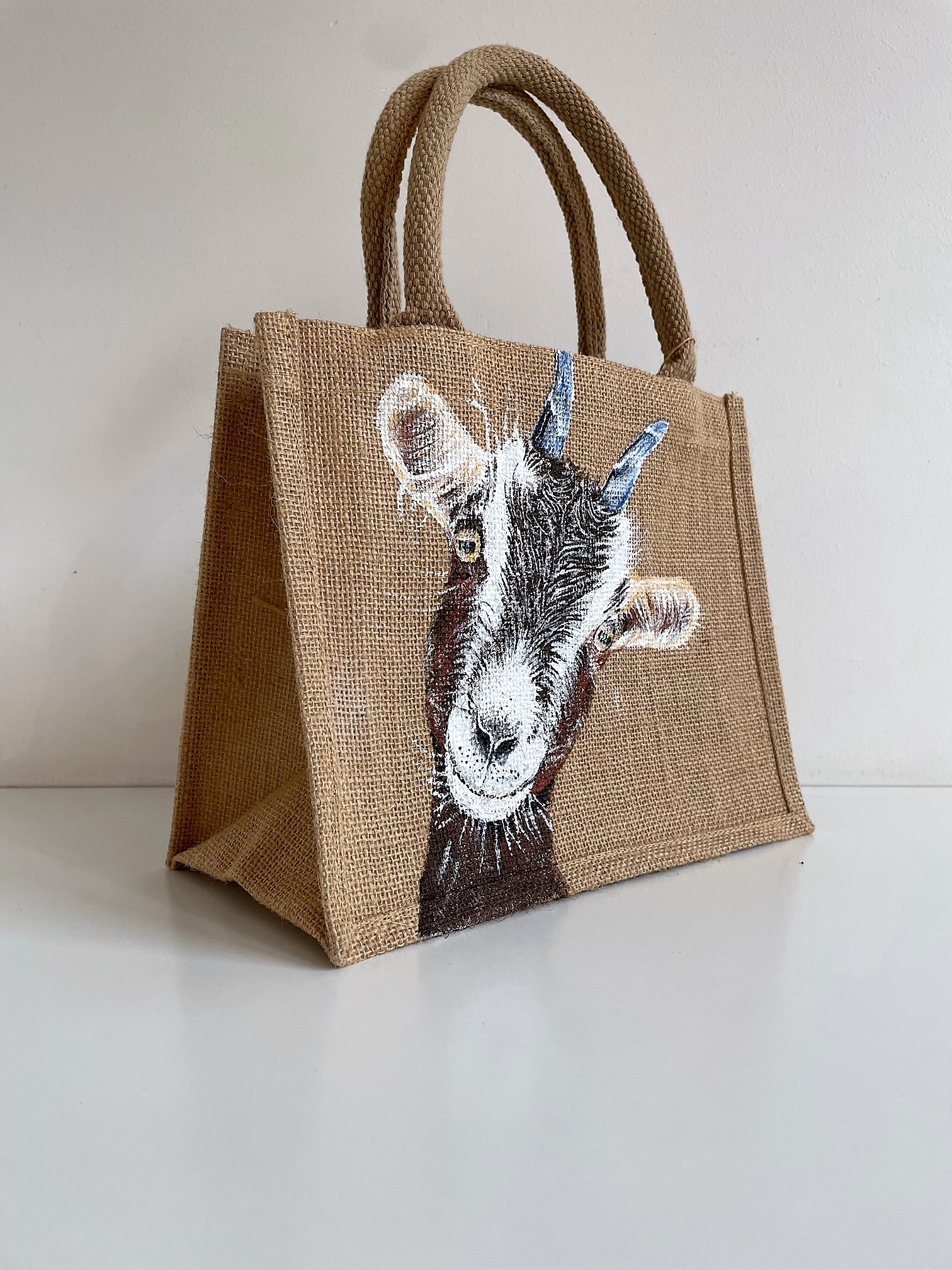 sac jute S avec chèvre rigolote (1)