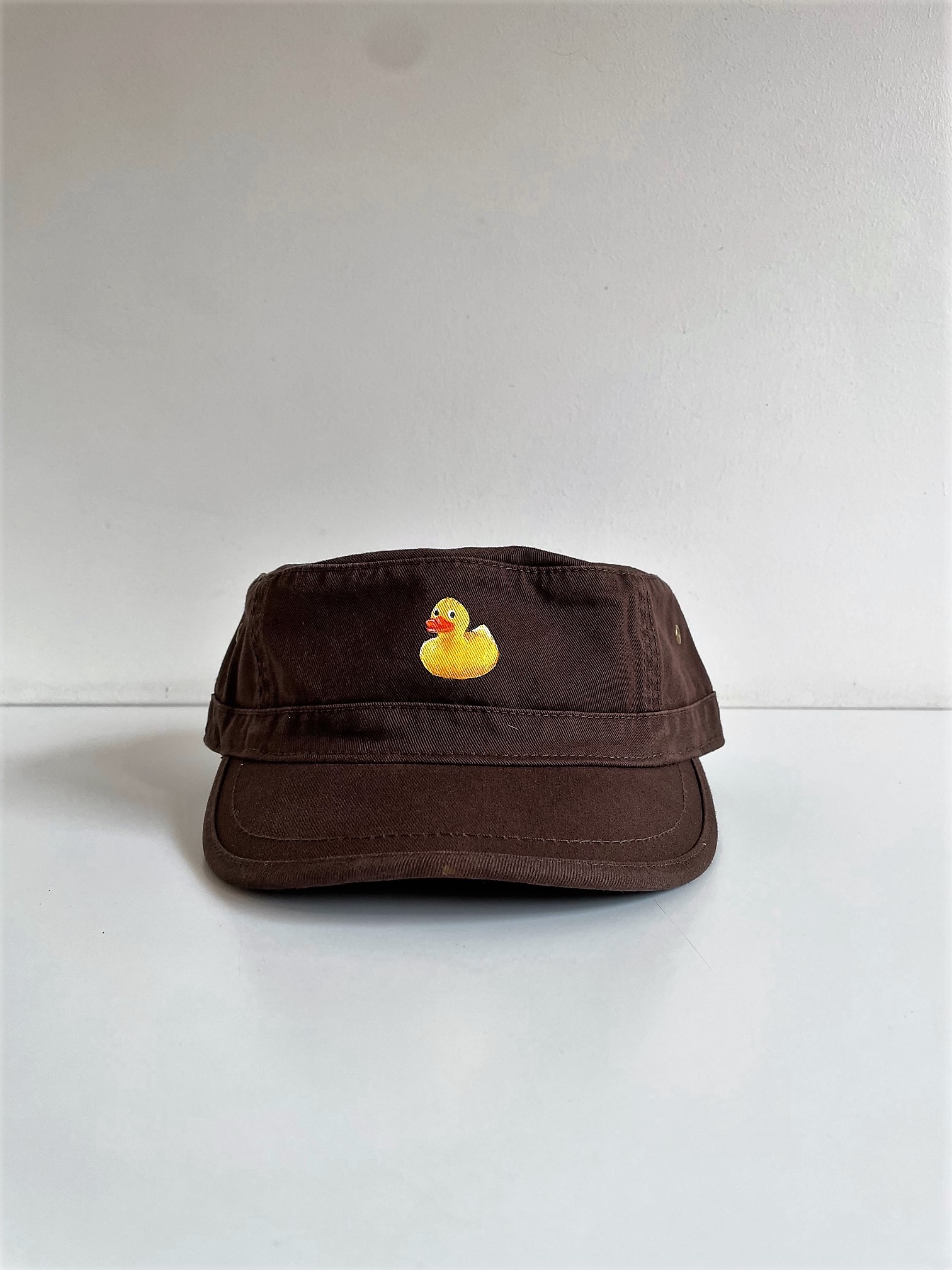 casquette militaire  marron canard (1)