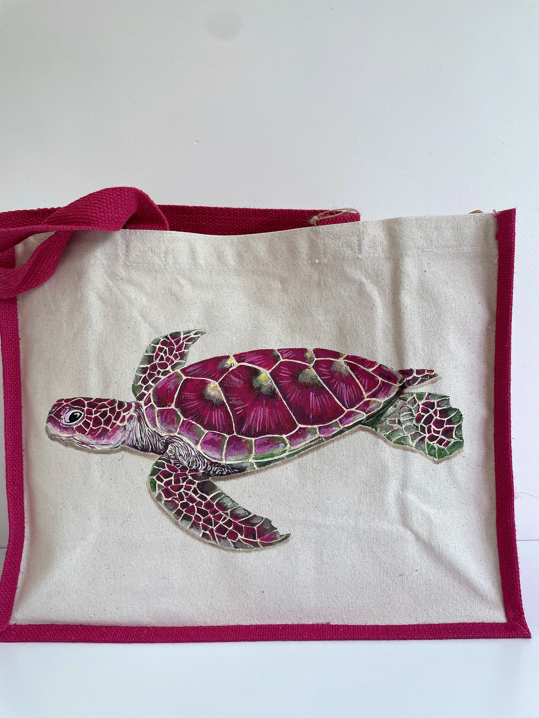 sac jute coton rose tortue (2)