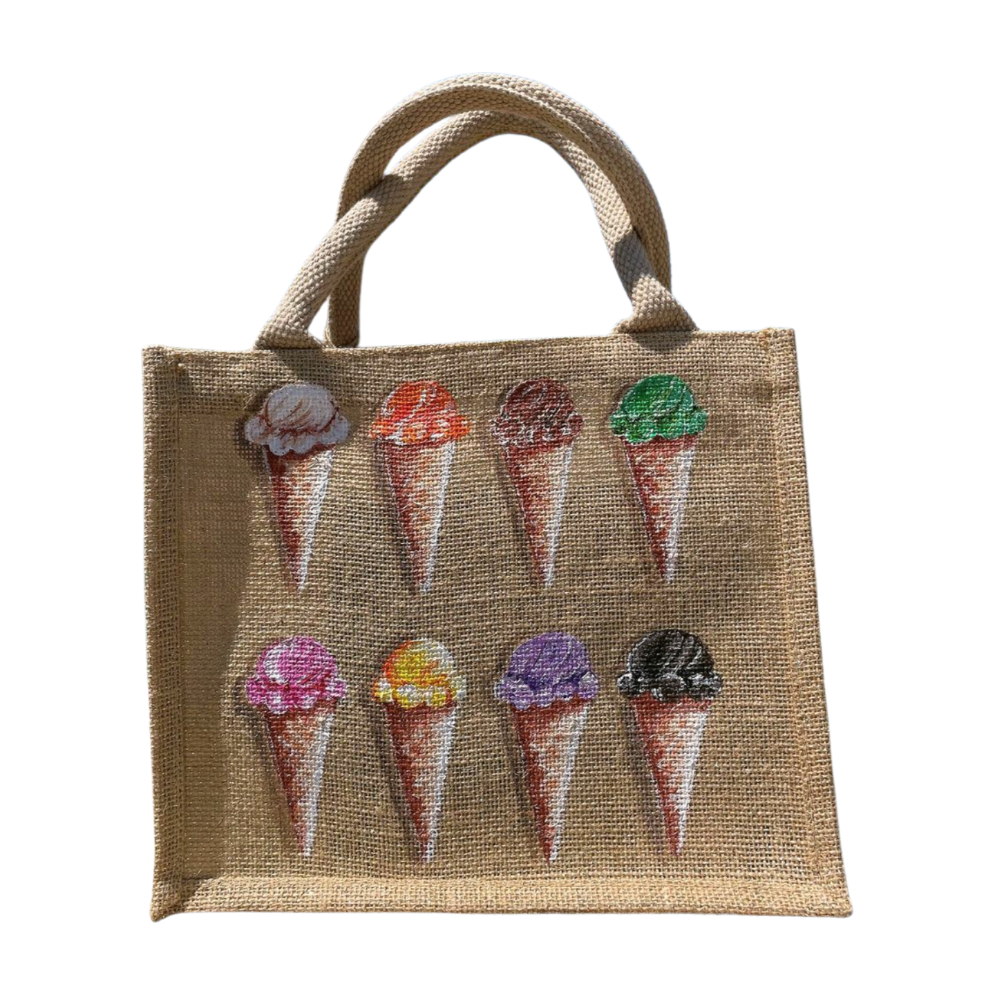 Sac en jute crème glacée