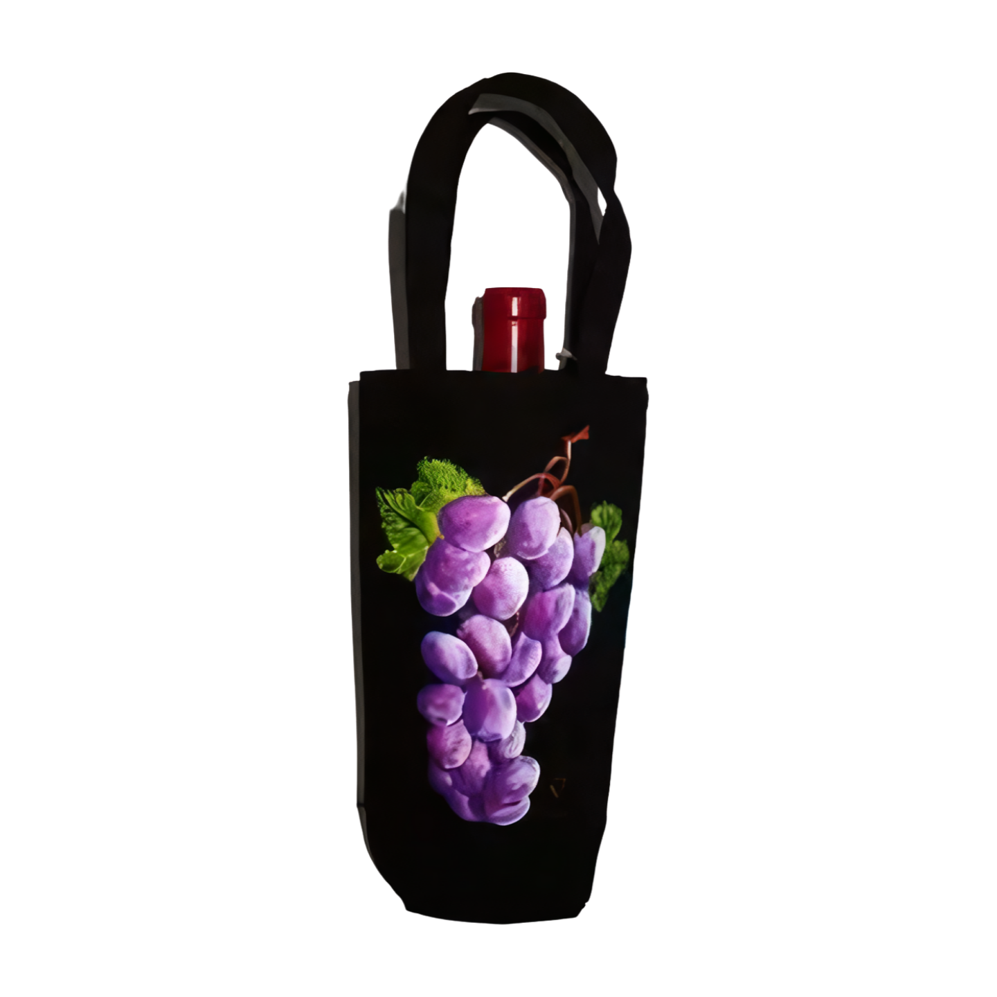 sac à bouteille de vin et champagne peint à la main par Elles et No.