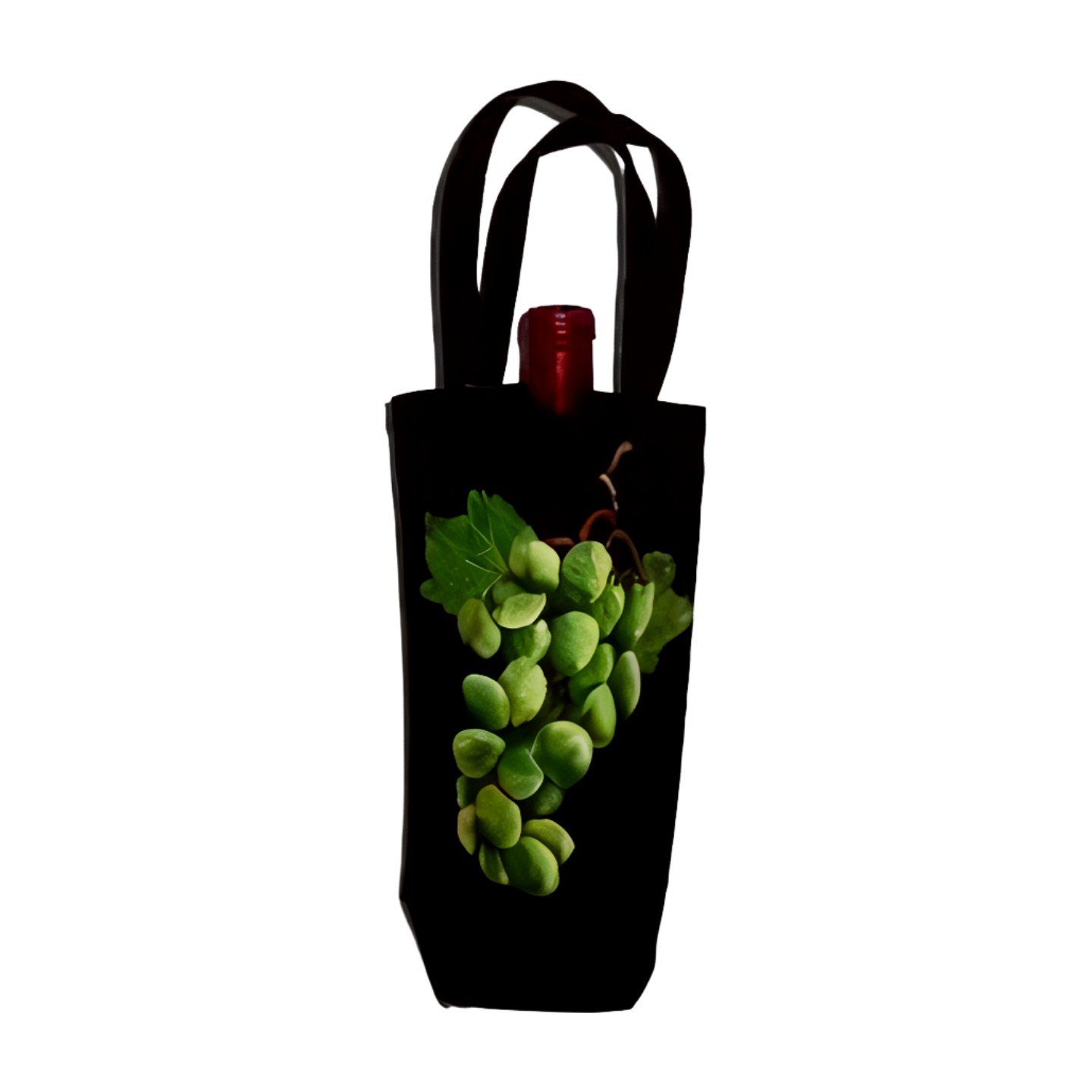 sac à bouteille de vin et champagne peint à la main par Elles et No.