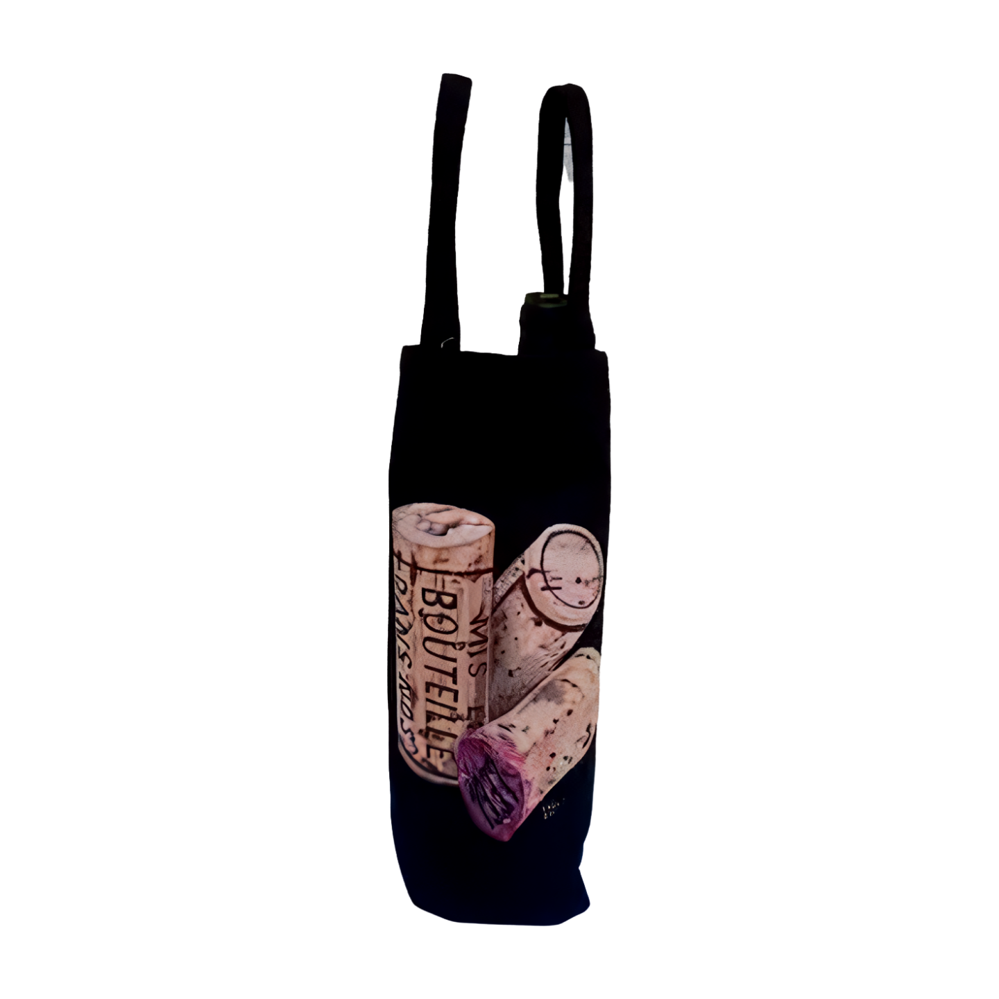 sac à bouteille de vin et champagne peint à la main par Elles et No.