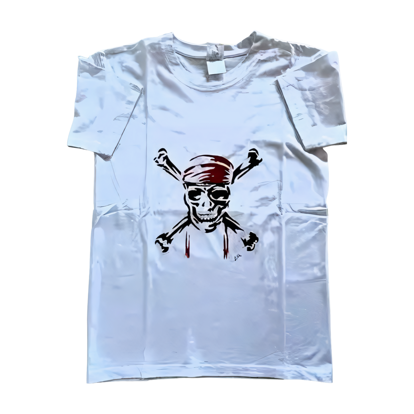 t-shirt ado pirate peint à la main par Elles et No.