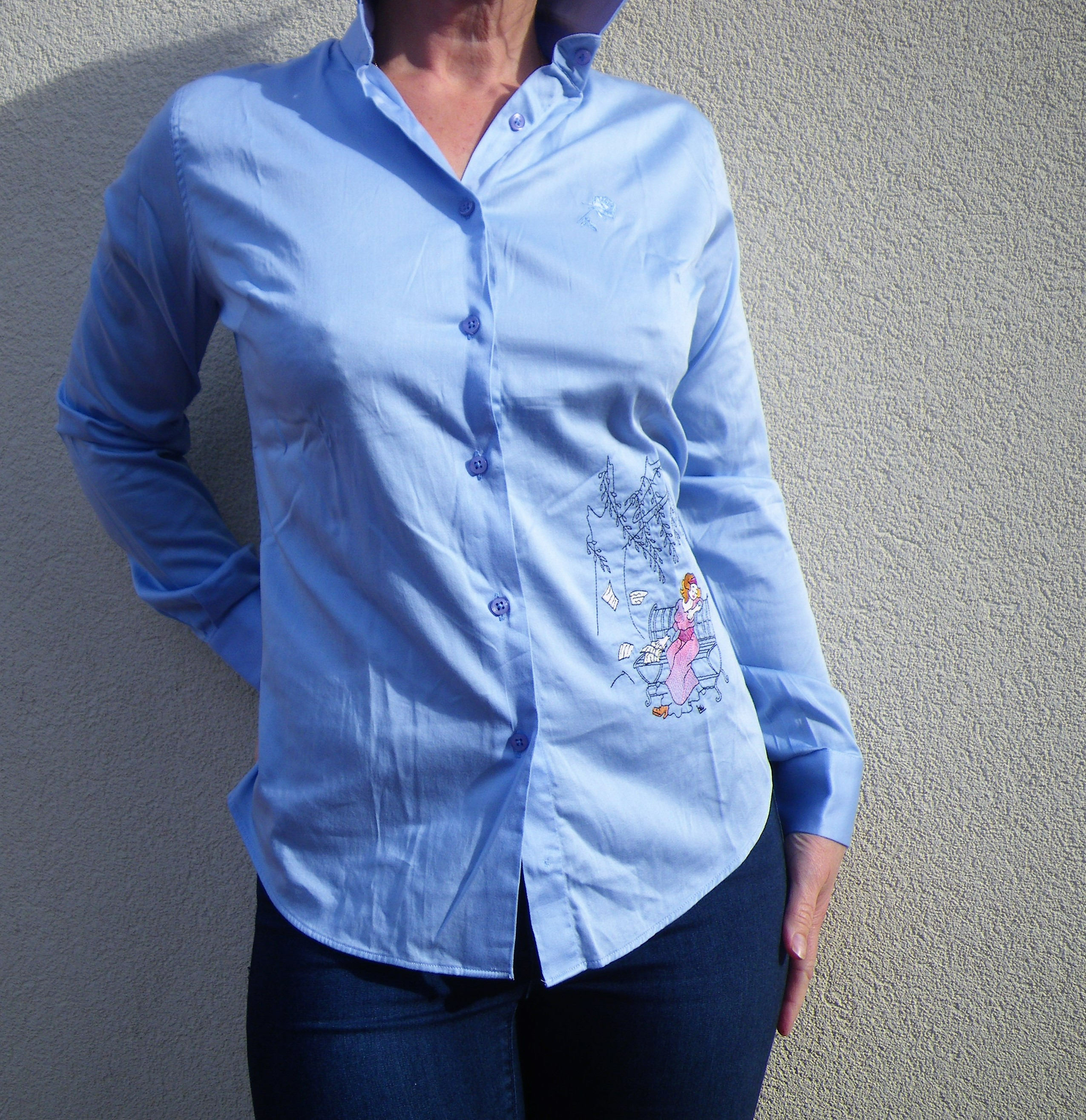 chemise bleue femme