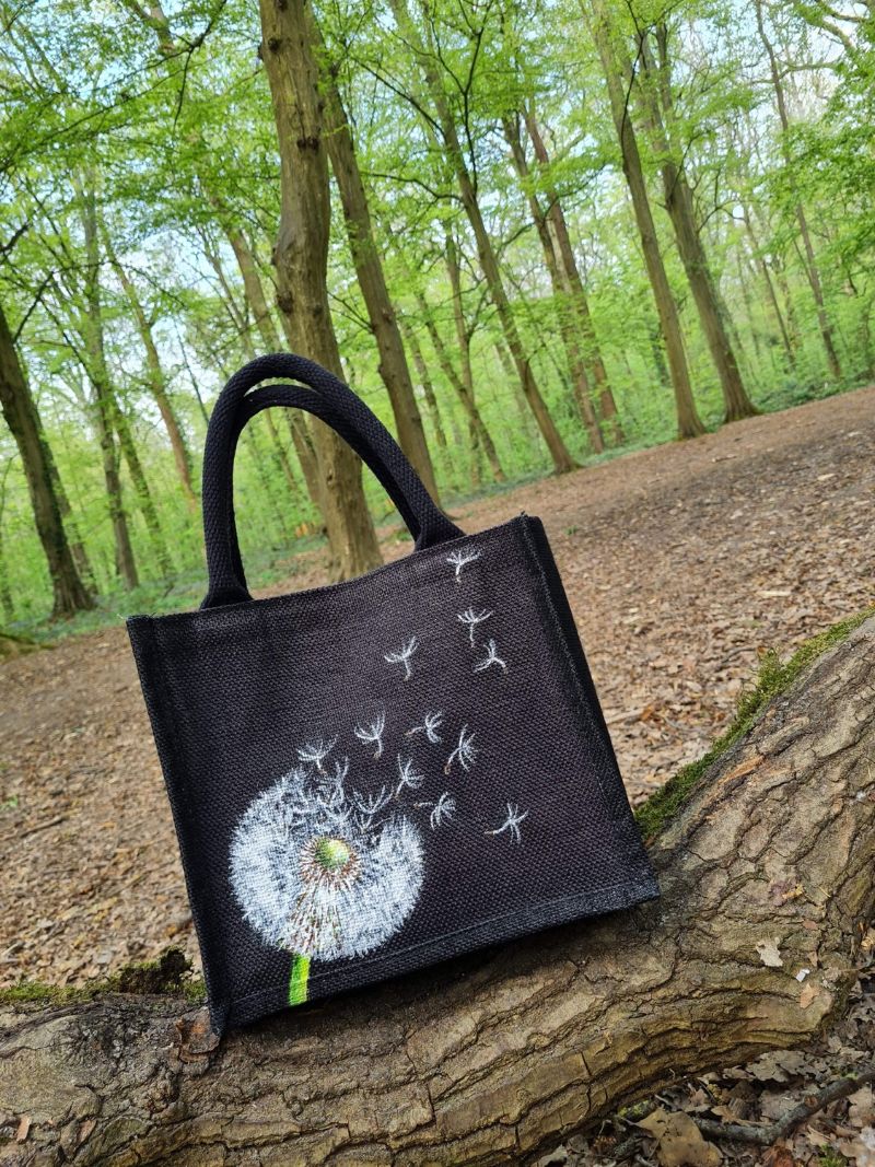sac jute noire pisssenlit Jessica
