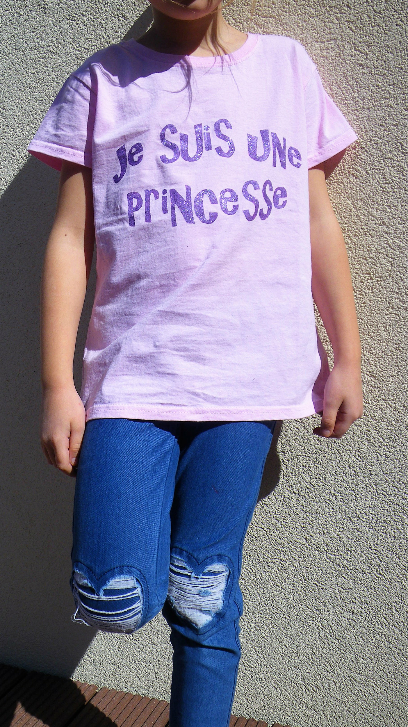 t-shirt rose fille princesse